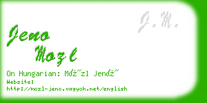 jeno mozl business card